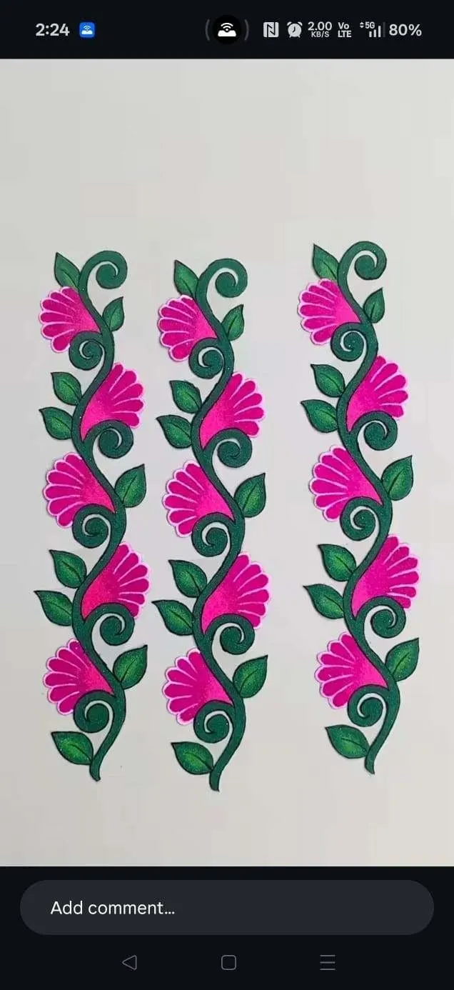 Flower Vine Border Triple
