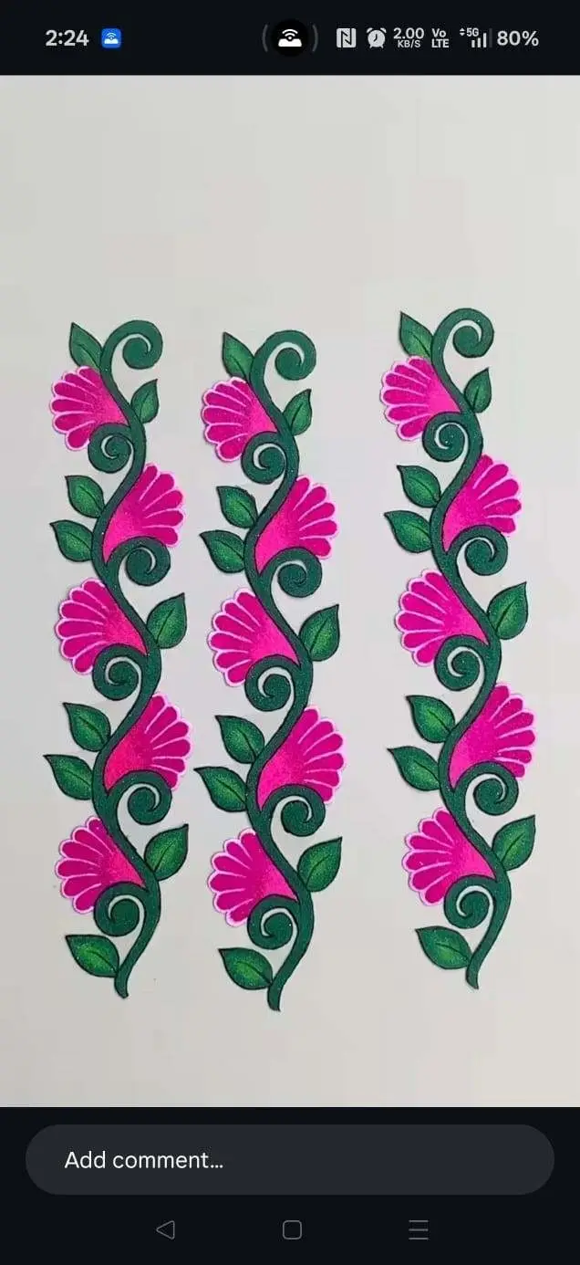 Flower Vine Border Triple