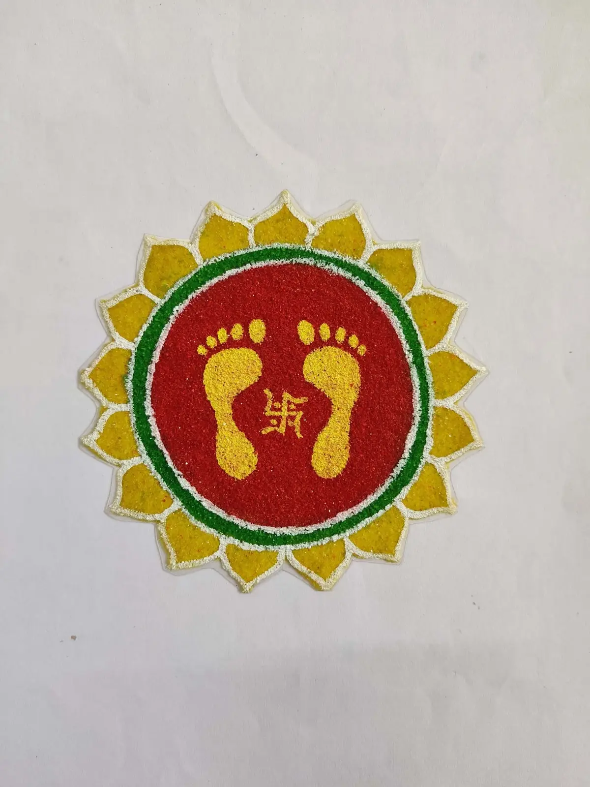Lakshmi Footprints Swastik Lotus