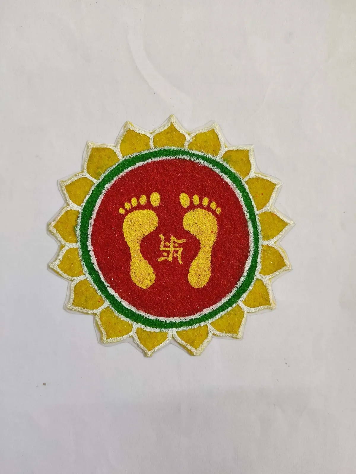 Lakshmi Footprints Swastik Lotus