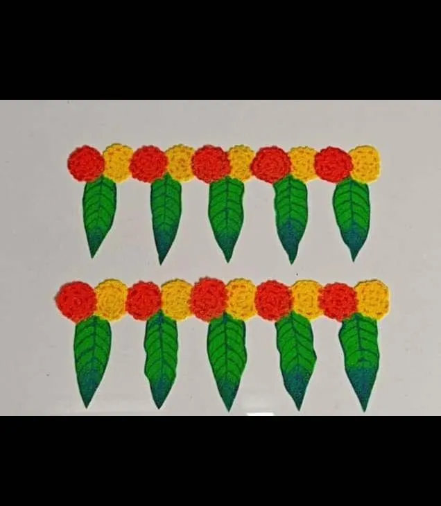 Marigold Garland Border