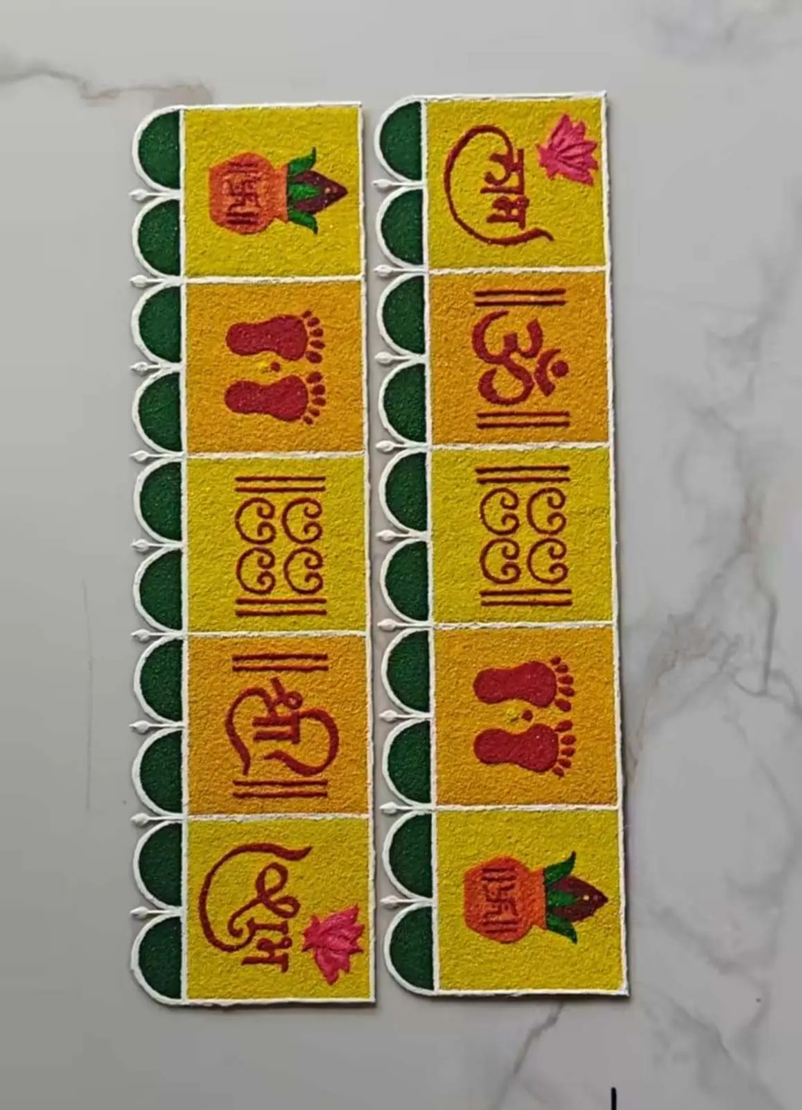 Shri Footprints Om Lotus Swastik Strip